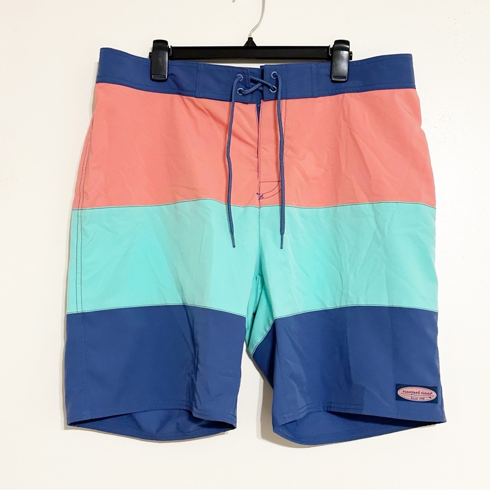 Vineyard Vines Chappy Swim Trunks - 5" Inseam - Colorblock - XXL